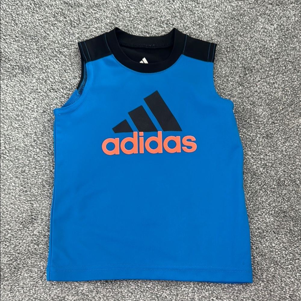 Adidas Kids Blue and Black Sleeveless Top